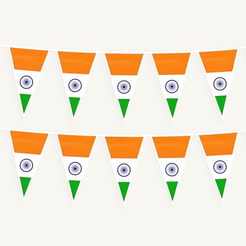 SpecialYou.in Special You Republic day decoration items, Tri-color Tiranga hanging for Republic day decoration Props, Hanging Decorative Items - 4 flags set, (1 set-10 pcs) - Image 4
