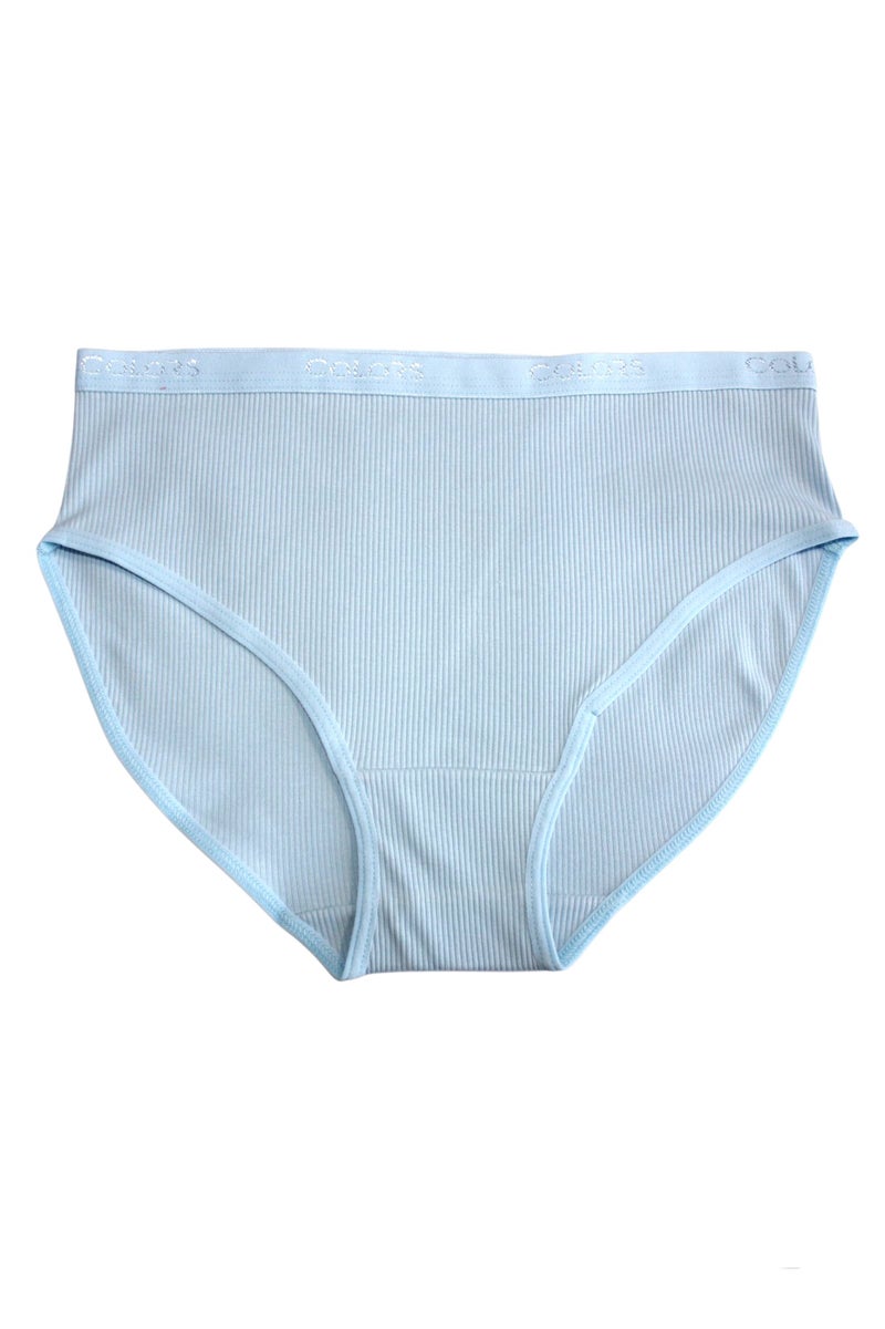 COLORS Colors Pack of 8 Women's Ribbed Cotton Derby Brief Panties Underwear - Image 3
