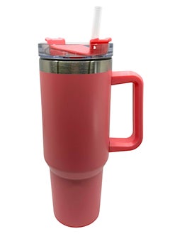 YOLO Hot and Cold Stainless Steel Flow State Vacuum Insulated Tumbler with Lid and Straw for Water, Iced Tea or Coffee, Smoothie, and More, Cream -Pink, Size -40oz or 1.20Liters  - Image 1