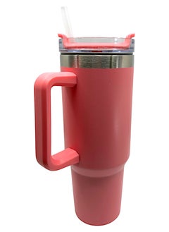 YOLO Hot and Cold Stainless Steel Flow State Vacuum Insulated Tumbler with Lid and Straw for Water, Iced Tea or Coffee, Smoothie, and More, Cream -Pink, Size -40oz or 1.20Liters  - Image 2