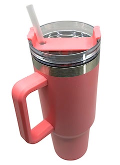 YOLO Hot and Cold Stainless Steel Flow State Vacuum Insulated Tumbler with Lid and Straw for Water, Iced Tea or Coffee, Smoothie, and More, Cream -Pink, Size -40oz or 1.20Liters  - Image 3