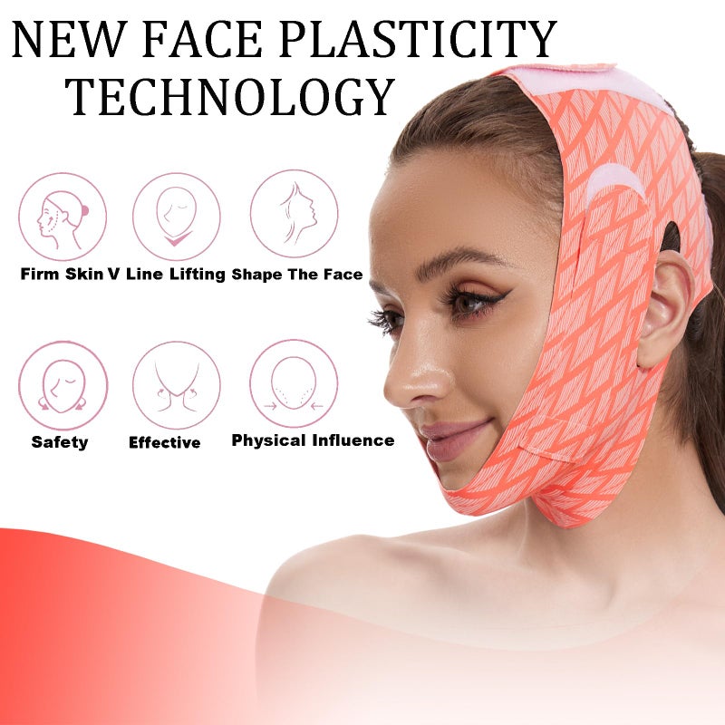 Edcbmb V Line Mask Double chin reducer Strap Eliminator Remover Prevent Sagging Shaped Face Belt slimming for Sleeping Women Jaw Exerciser - Image 5