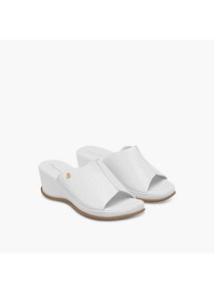 Paprika Women's Textured Slip-On Sandals with Wedge Heel  - Image 1