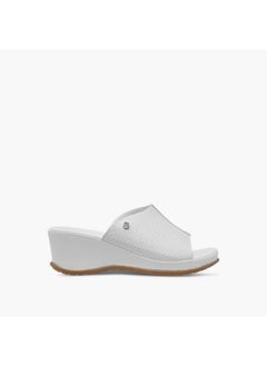 Paprika Women's Textured Slip-On Sandals with Wedge Heel  - Image 3
