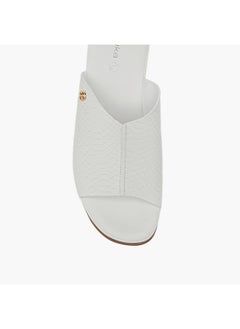 Paprika Women's Textured Slip-On Sandals with Wedge Heel  - Image 4