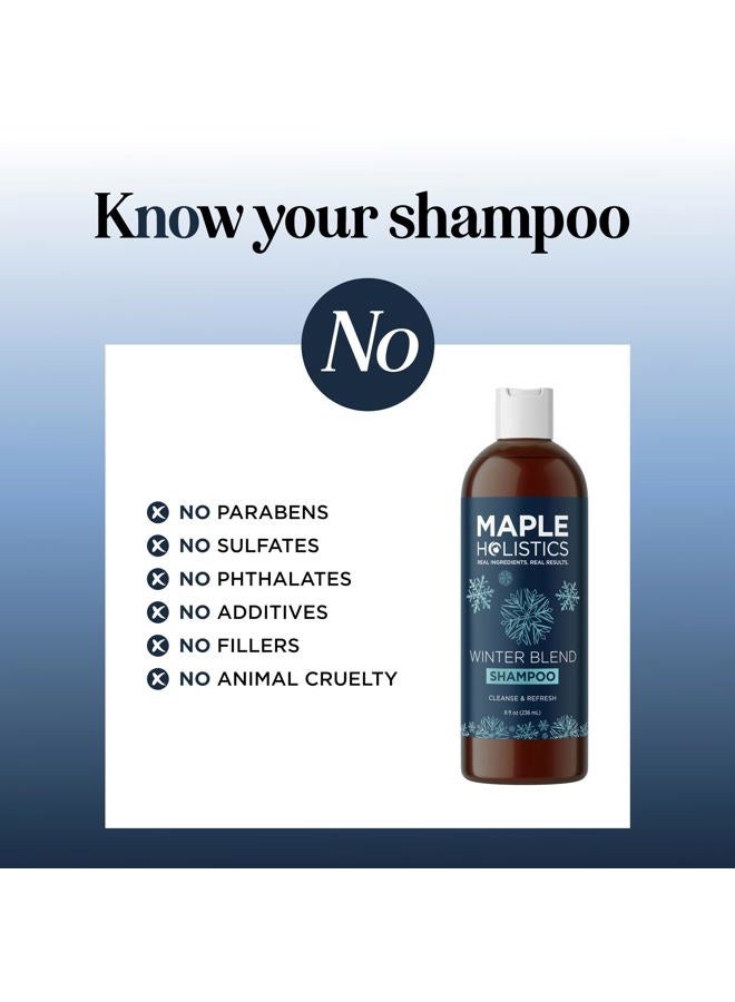Maple Holistics Sulfate Free Hard Water Shampoo - Deep Clarifying Shampoo for Build Up of Product and Minerals with Five Cleansing Mint Essential Oils for Replenishing Hydration and Hair Shine - Vegan & Cruelty Free - Image 4