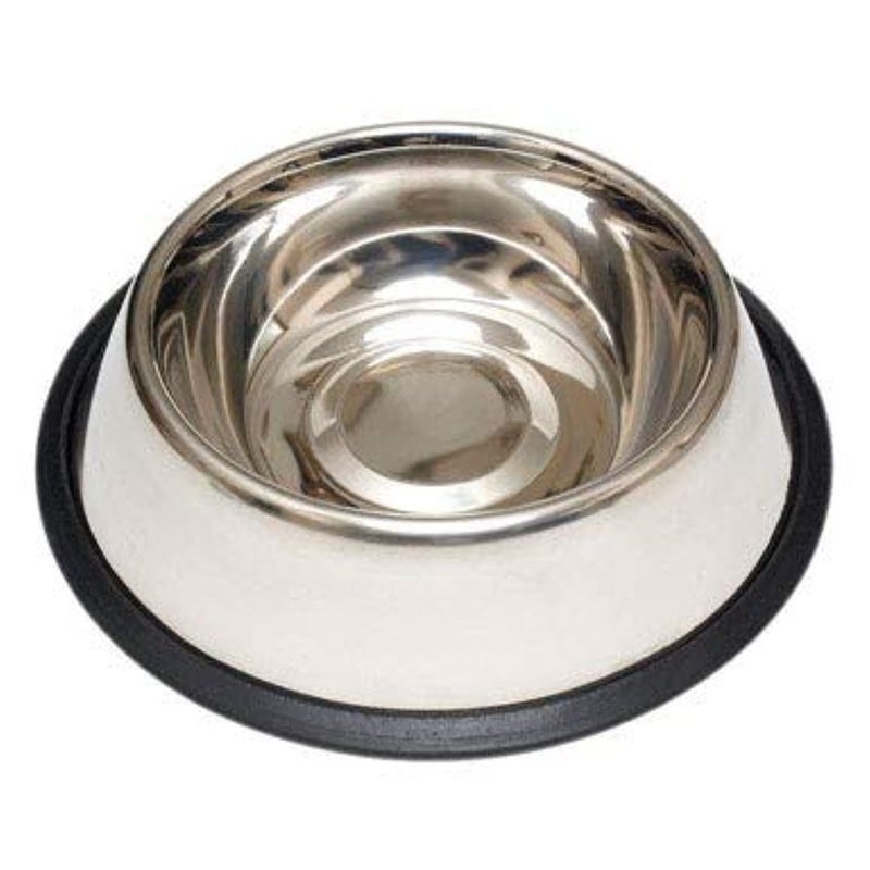 Pet Dish Non Skid - 96Oz Stainless Steel Dog Bowl - High-Capacity Metal Pet Food & Water Dish - Rust Resistant Large Pet Bowl with Rubber Base