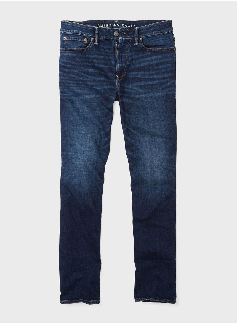 American Eagle - Mid Wash Relaxed Jeans - Image 1
