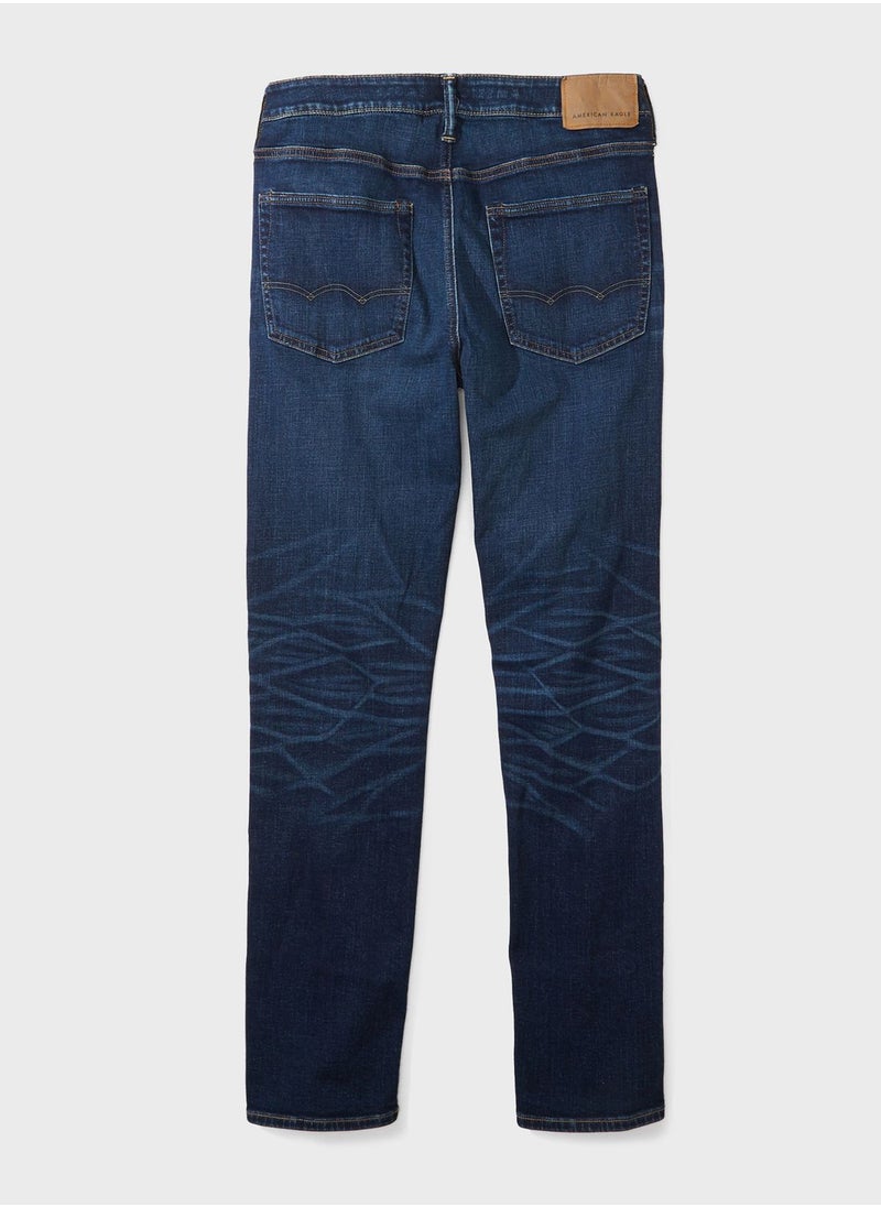 American Eagle - Mid Wash Relaxed Jeans - Image 1