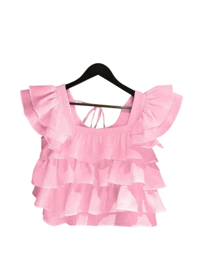 Girls crepe cornice blouse, one to three years old