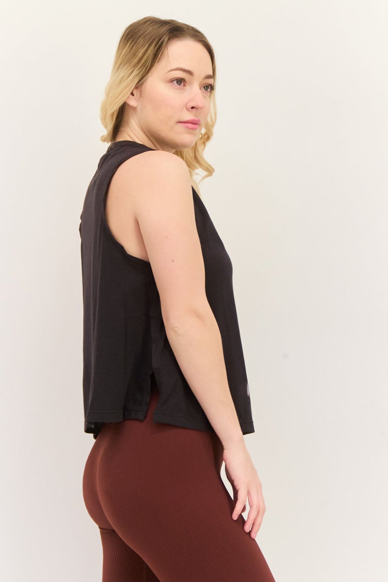 PUMA قمصان تدريب بلا أكمام للنساء، أسود/تركواز - Image 3