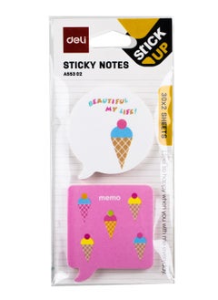 Deli 60-Piece Printed Design Sticky Notes Multicolour  - Image 1