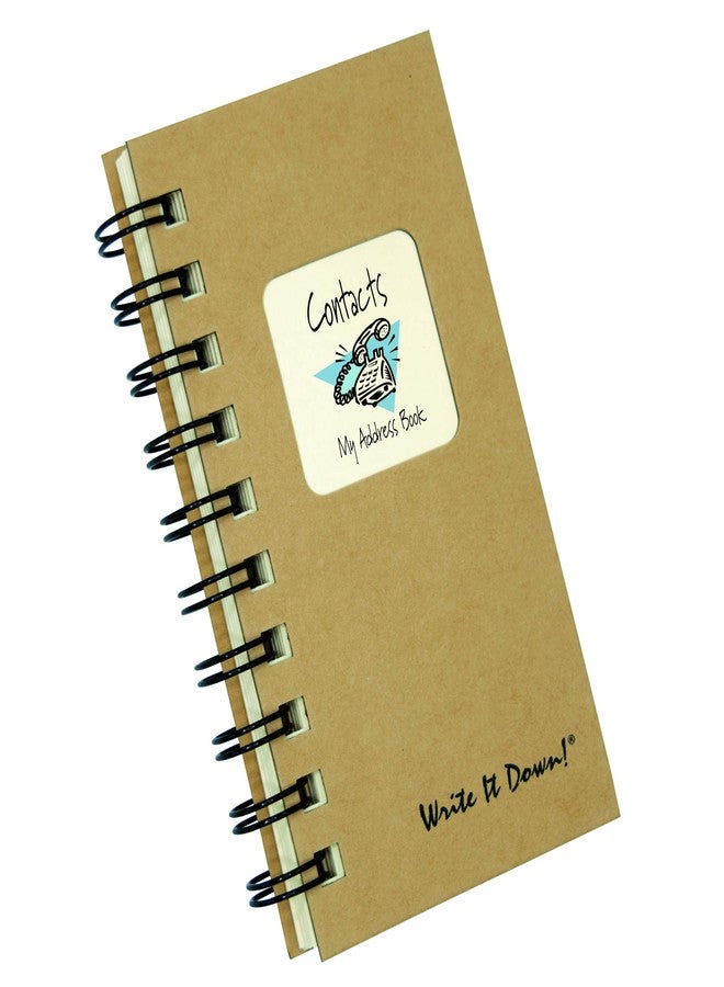 Write it Down series by Journals Unlimited, Guided Journal, Contacts, My Address Book, Mini-Size 3”x5.5”, Kraft Hard Cover, Made in USA - Image 3