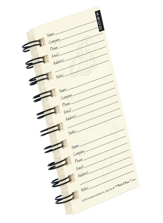 Write it Down series by Journals Unlimited, Guided Journal, Contacts, My Address Book, Mini-Size 3”x5.5”, Kraft Hard Cover, Made in USA - Image 4