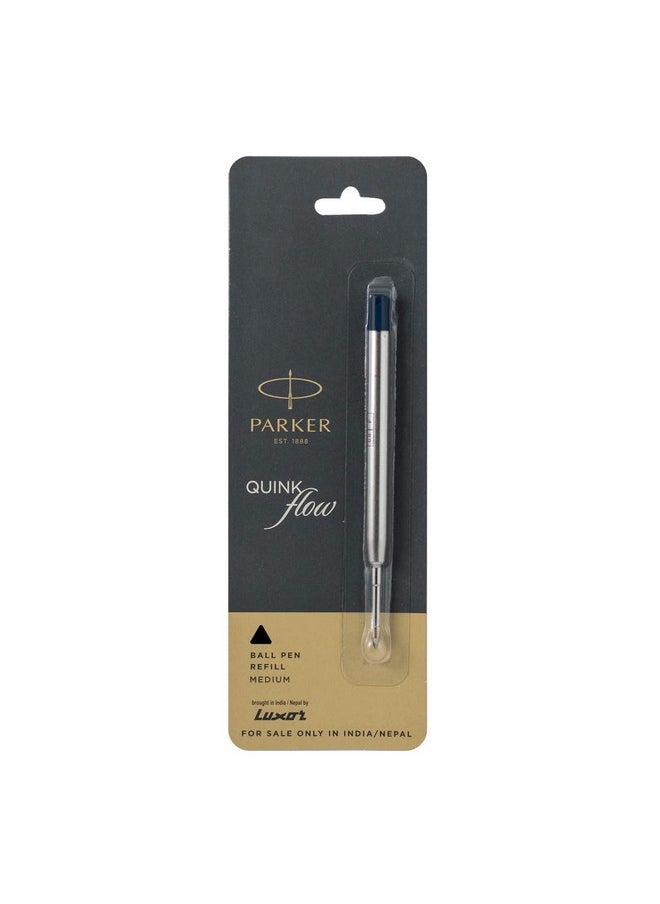 PARKER - Parker Quink Flow Ball PenRefill | Black Ink Color| Medium Tip| Quick-Drying Ink | No-Smear Writing - Image 1