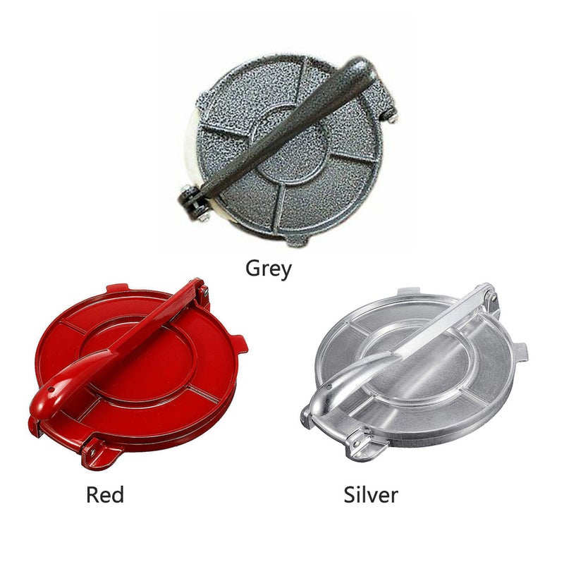 Aluminum Alloy Tortilla Press Folding Handle Flour Tool Baking Corn DIY Pie Tools Kitchen Accessories (Silver, 6.5in) - Image 2
