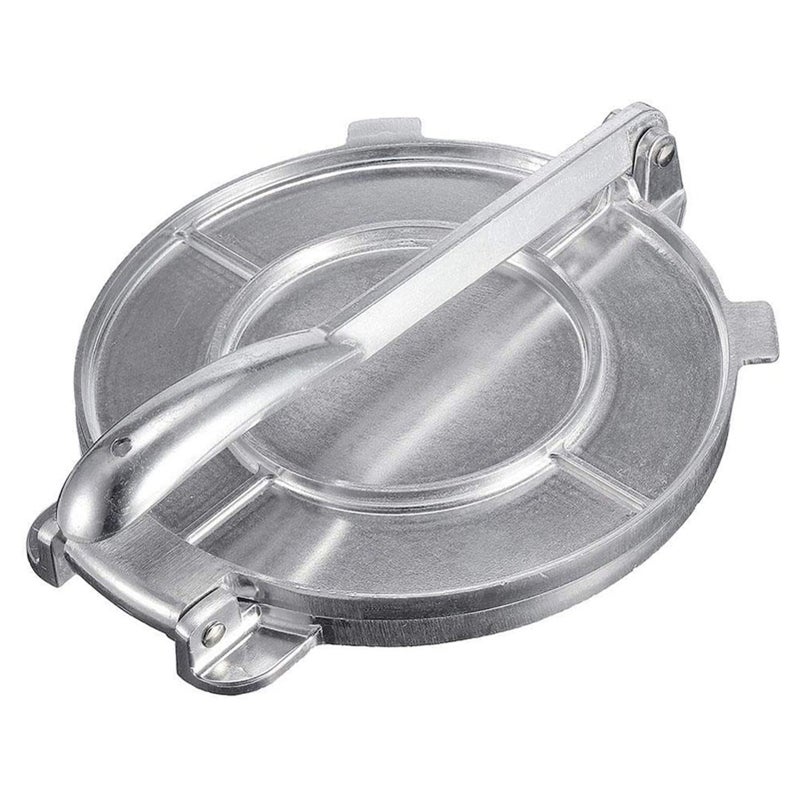 Aluminum Alloy Tortilla Press Folding Handle Flour Tool Baking Corn DIY Pie Tools Kitchen Accessories (Silver, 6.5in) - Image 1