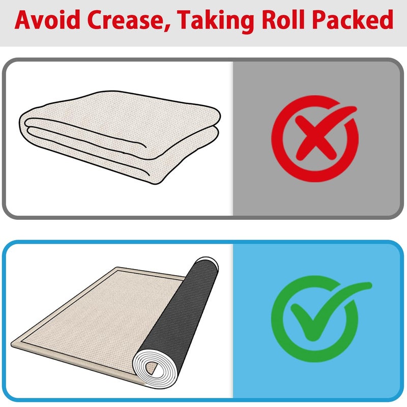 GOYLSER 12 Foot Kitchen Floor Runner Kitchen Sink Floor Mat with Rubber Backed, Absorbent Laundry Room Mat, Beige Hall Runner Long Non Slip - Image 3