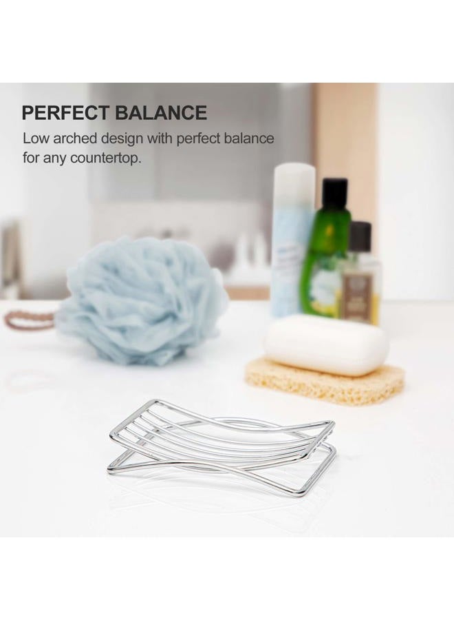 GUUKAR Soap Dish Stainless Steel Bar Soap Holder for Shower Bathroom, Self-draining Soap Dishes Sponge Holder for Kitchen Sink, Easy Cleaning Quick Dry(Soap Saver Not Included) - Image 5
