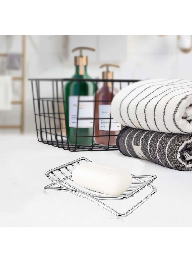 GUUKAR Soap Dish Stainless Steel Bar Soap Holder for Shower Bathroom, Self-draining Soap Dishes Sponge Holder for Kitchen Sink, Easy Cleaning Quick Dry(Soap Saver Not Included) - Image 4