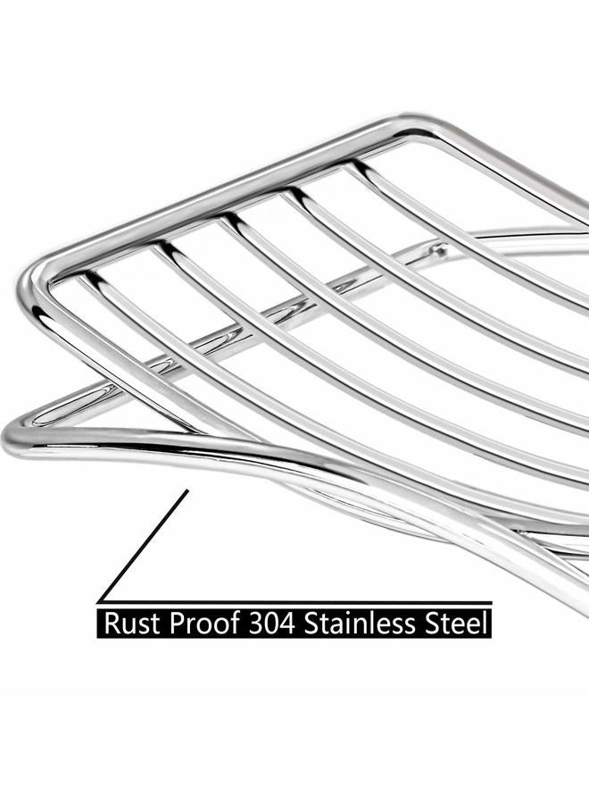 GUUKAR Soap Dish Stainless Steel Bar Soap Holder for Shower Bathroom, Self-draining Soap Dishes Sponge Holder for Kitchen Sink, Easy Cleaning Quick Dry(Soap Saver Not Included) - Image 2