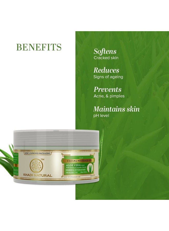 Khadi Natural - Aloe Vera Gel, Green|Deeply Moisturizing| Unique Non Sticky Formula| Makes Skin Soft And Supple| Suitable For All Skin Types| 200G - Image 1