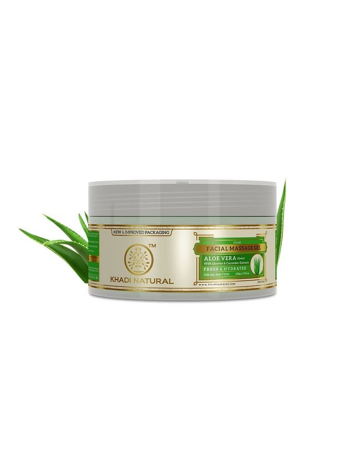 Khadi Natural - Aloe Vera Gel, Green|Deeply Moisturizing| Unique Non Sticky Formula| Makes Skin Soft And Supple| Suitable For All Skin Types| 200G - Image 1