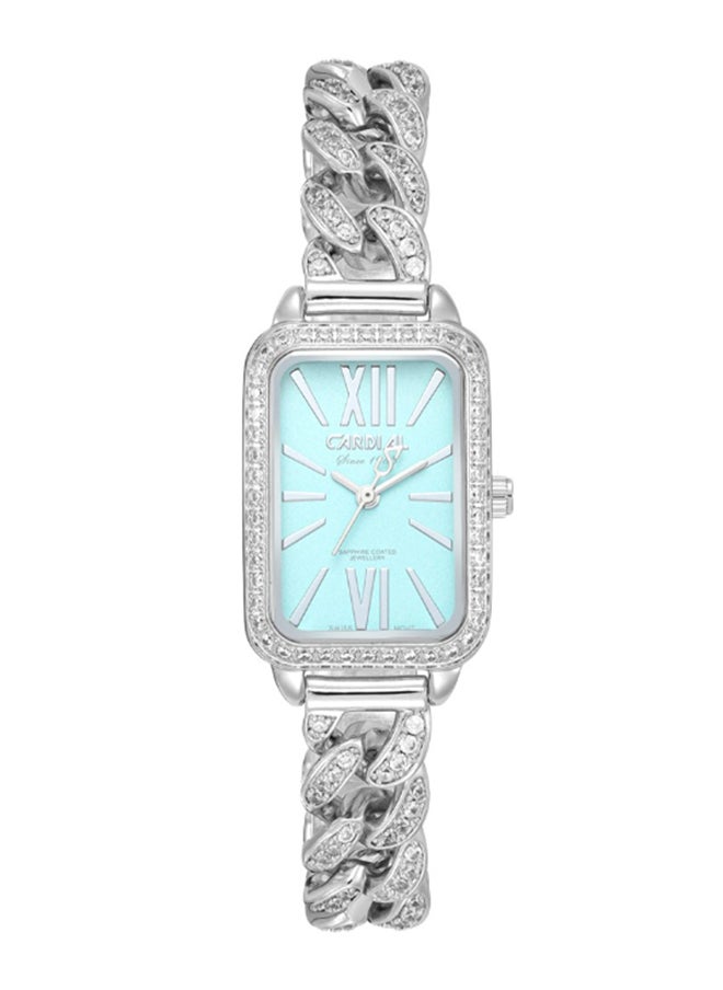 Cardial Women's Analog Rectangle Shape Quartz Stainless Steel Wrist Watch - 23mm 