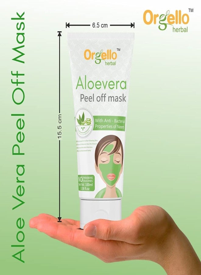 Orgello Aloe Vera Peel Off Mask 1 x 100g + Vitamin C Toner 1 x 100ml + Cucumber Toner 1 x 100 ml | Pack of 3 - Image 2