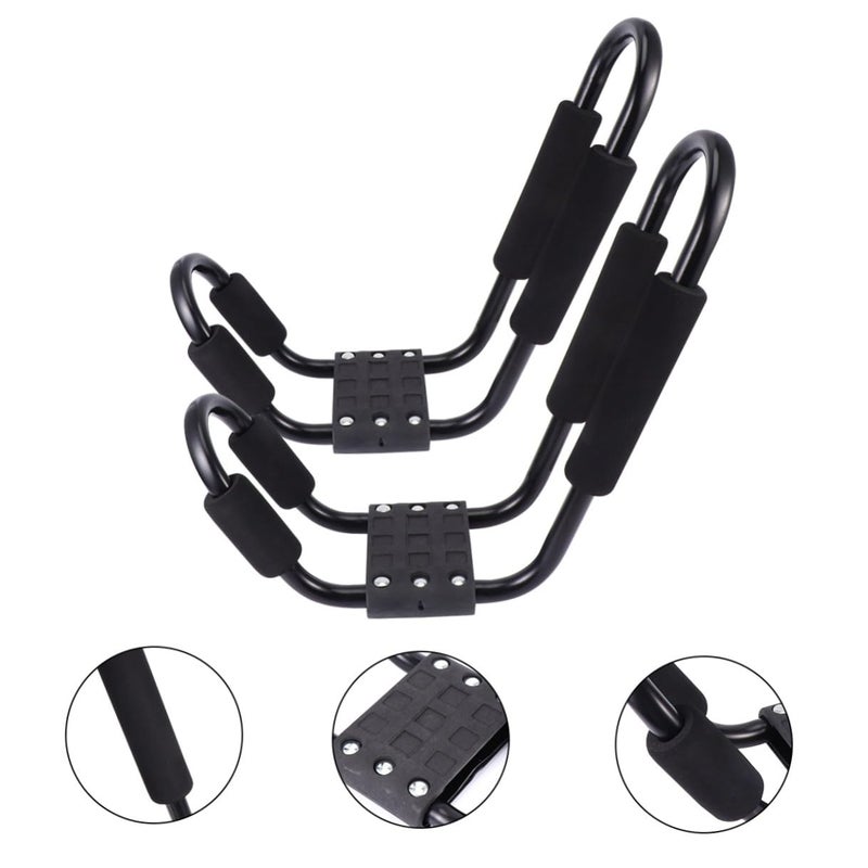 Detachable J Shaped Kayak Carrier for SUV Crossbar Mount Water Sports Transport 2 Pack - Image 4