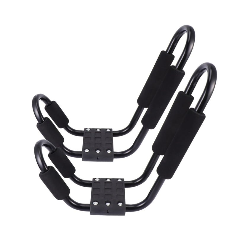 Detachable J Shaped Kayak Carrier for SUV Crossbar Mount Water Sports Transport 2 Pack - Image 1