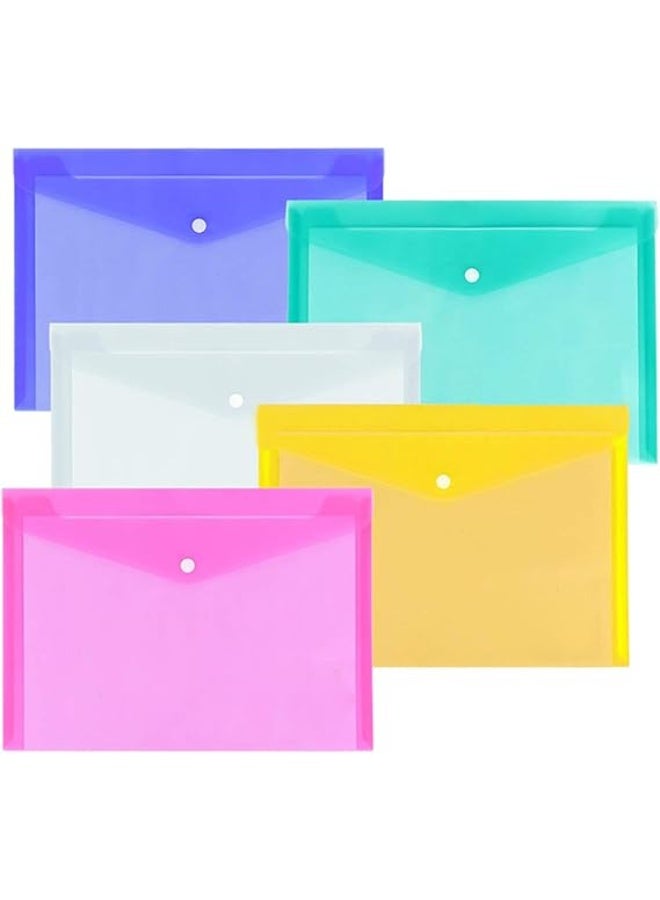 بريما مجلدات ملفات Prima A4 بلاستيكية لحفظ المستندات والأوراق المدرسية والمكتبية (عبوة من 5 قطع) متعددة الألوان - Image 5