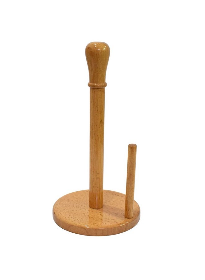 Wigano WIGANO Wooden Paper Towel Holder Stand Wooden Tissue Holder Toilet Paper Holder for Home, Kitchen, Hotels & Offices Standard Brown Color 1 Piece  - Image 1
