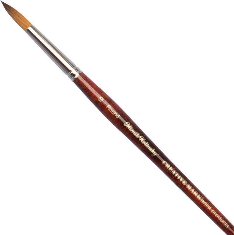 Creative Mark Mimik Kolinsky Watercolor Brush - # 10 Round - Short Handle Synthetic Paint Brush - Handmade in Germany - Synthetic Sable Paint Brushes for Professional Artists - Animal-Friendly - Image 1
