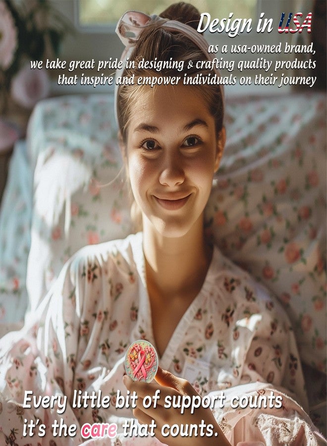 IELCJJ Heart Recovery Breast Cancer Coin - Inspirational Pink Butterfly Ribbon Chips - Daily Fight Cancer Care Awareness Accessories - Breast Cancer Gifts for Women Survivor - Healing Cancer Chemo Prayer - Image 4
