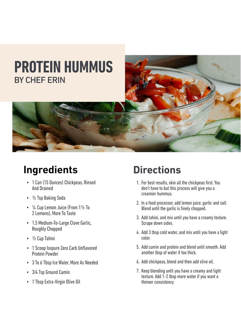 آيزوبيور مسحوق بروتين مصل اللبن المعزول النقي 100% من Isopure Zero Carb، خالٍ من اللاكتوز، خالٍ من الغلوتين، مع فيتامينات، بدون نكهة، 25 غرام من البروتين لكل حصة، 1 رطل، 16 حصة (قد يختلف التغليف) - Image 4