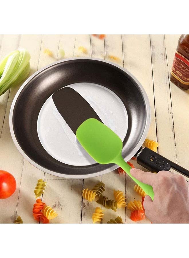6-Piece Flexible Non-Stick Heat Resistant Silicone Spatula Set for Cooking, Baking and Mixing, Green - Image 2
