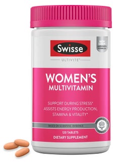 Swisse Daily Multivitamin for Women Energy, Stress & Immune Support 120 Tablets 4 Months Supply  - Image 1