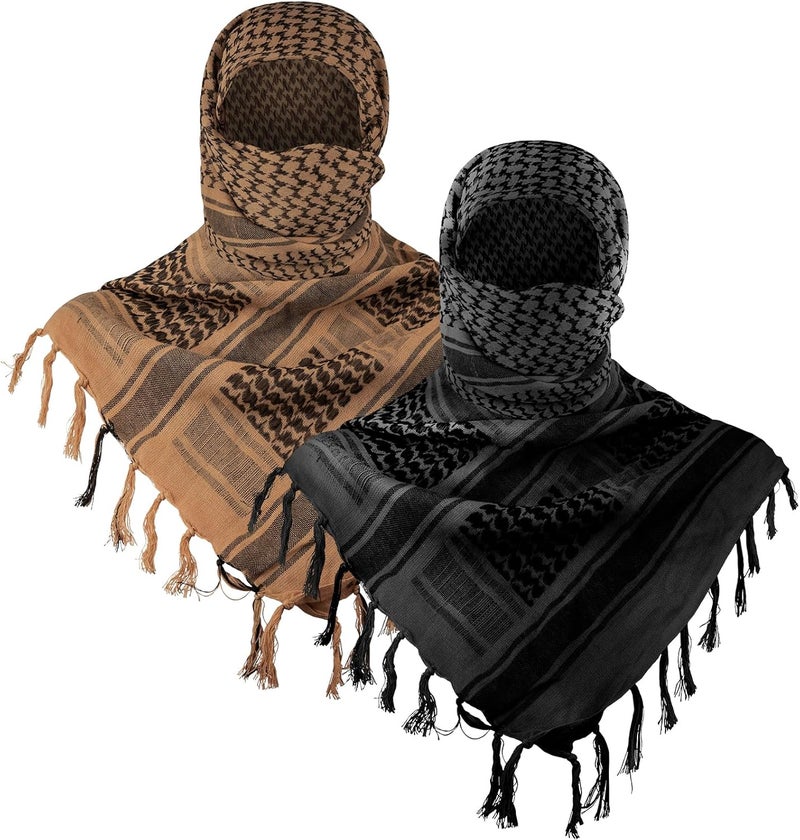Aonal Store Military Shemagh Tactical Desert Scarf, 100% Cotton Keffiyeh Neck Head Scarf Wrap for Men Women - Image 1