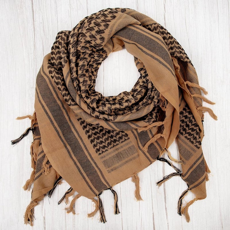Aonal Store Military Shemagh Tactical Desert Scarf, 100% Cotton Keffiyeh Neck Head Scarf Wrap for Men Women - Image 3