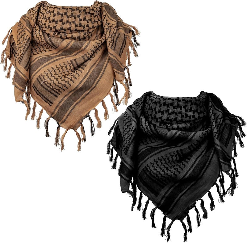 Aonal Store Military Shemagh Tactical Desert Scarf, 100% Cotton Keffiyeh Neck Head Scarf Wrap for Men Women - Image 2