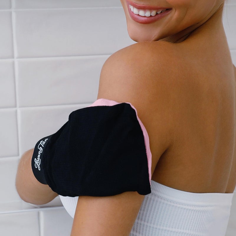 Loving Tan Reusable Self Tanner Removing & Skin Polishing Glove, Exfoliating With Light & Heavy Options, Washable & Durable Design, Suited for All Skin Types - 1 ct. - Image 4
