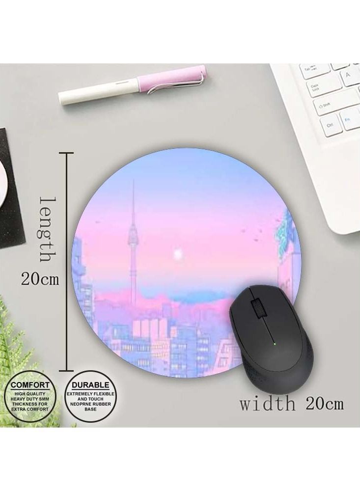Protective Printed Mouse Pad Round - Image 1