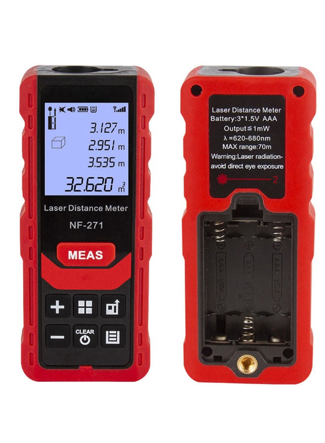 NIBEMINENT Digital Laser Distance Meter Red/Black  - Image 3