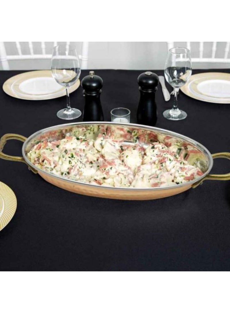 Top Pick Copper Oval Dish Premium Material Construction