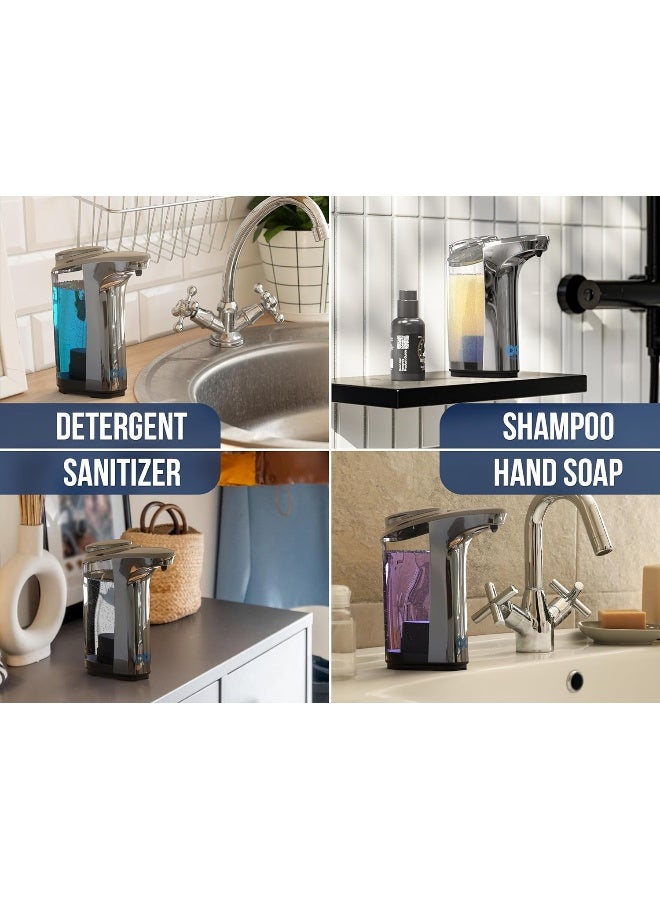 Everlasting Comfort Touchless Automatic Soap Dispenser - Wash Hands 1400X On A Single Fill, Large Tank (17Oz) - Electric Liquid Soap Dispenser For Bathroom, Kitchen Countertop - Fun For Kids, Adults -  - Image 3