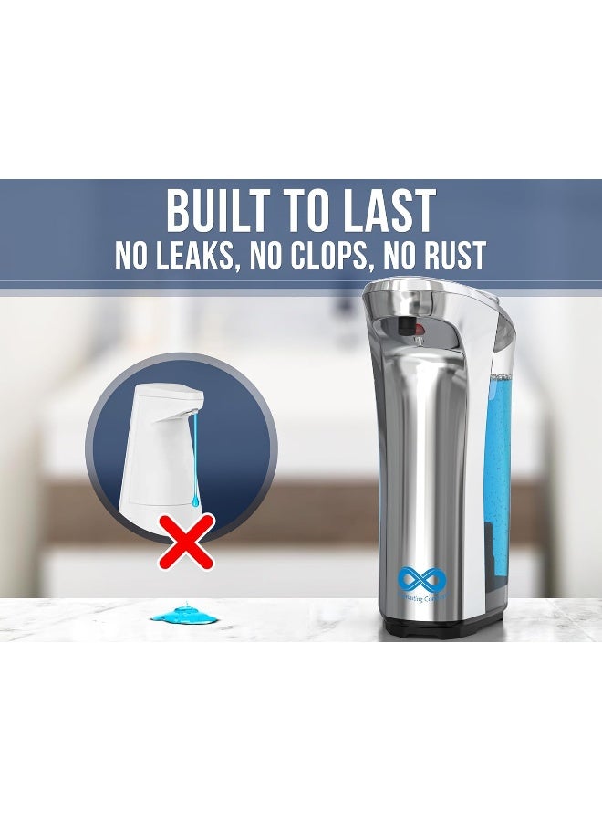Everlasting Comfort Touchless Automatic Soap Dispenser - Wash Hands 1400X On A Single Fill, Large Tank (17Oz) - Electric Liquid Soap Dispenser For Bathroom, Kitchen Countertop - Fun For Kids, Adults -  - Image 2