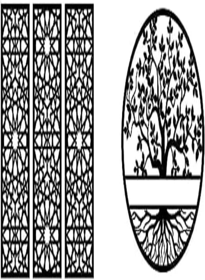 Home Gallery Bundle Home gallery arabesque wooden wall art 3 panels 80x80 cm + Home gallery decorative tree of life wooden wall art 80x80 cm