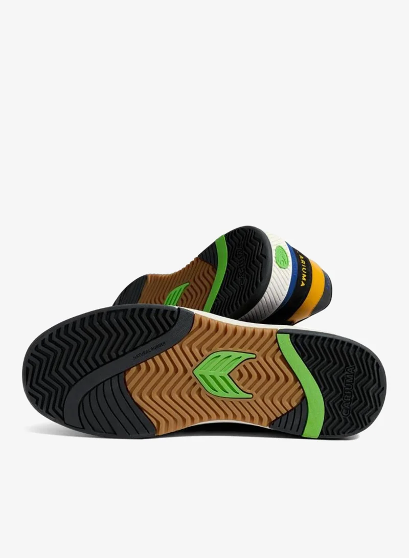 Cariuma  SKATEGOAT C25 PRO Black Suede and Mesh Ivory Logo Yellow Sneaker  | Best Price UAE