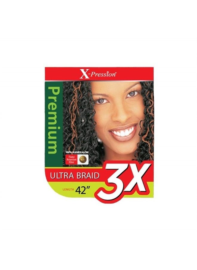 x-pression MULTI PACK DEALS! Outre Braids X-Pression Kanekaion 3X Pre Stretched Braid 42" (3-PACK, 1B)  - Image 5